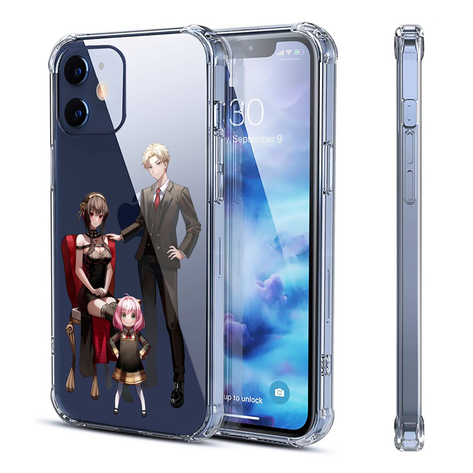 （画像用） SPY×FAMILY间谍家家酒 【iPhone 12シリーズ対応】透明スマホケース（クリアソフトケース）